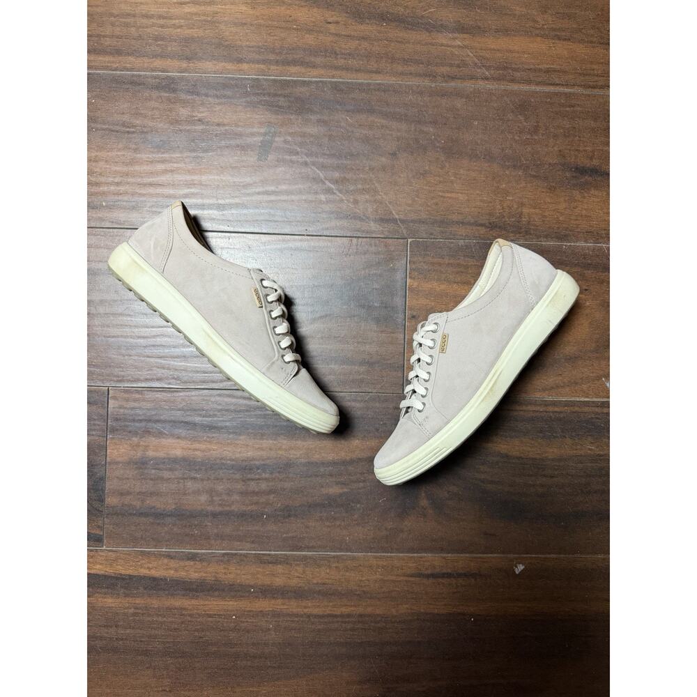 Women’s ECCO Soft 7 Grey Suede Sneakers, Size 38 EU / 7-7.5 US